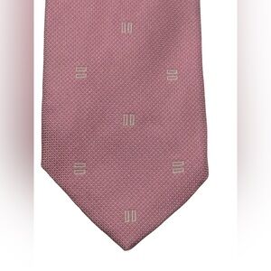 Prada Milano Pink Silk Tie 3.25” x 58” Geometric Logo Woven